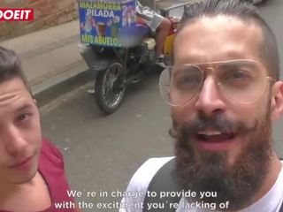 Letsdoeit - affascinante latina strada vendor cheers su cliente con schizzi fica