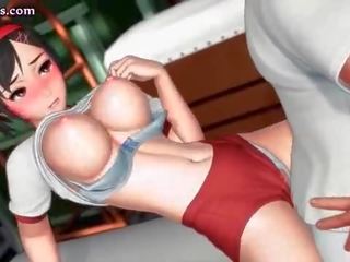 Saldas animācijas mazulīte sniedz orāls sekss