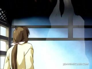 Remaja anime gadis becomes yang seks hamba wrapped