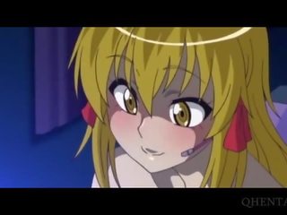 Veľký kozy anime blondýna masturbuje a strieka