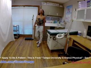 Nikki stars’ new student gyno exam by Dr. from tampa on cam
