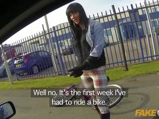 Fake Cop glorious cyclist with big tits fucked