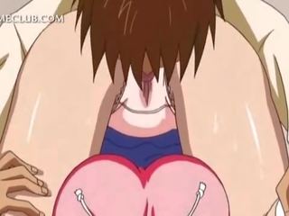 Slutty remaja animasi pornografi gadis mendapat mulut terisi dengan