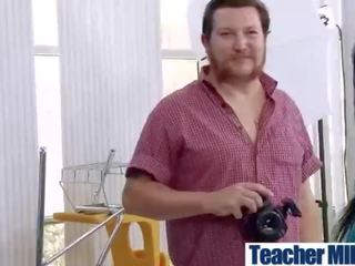 Hard seks band tussen student en echt slet rondborstig leraar (peta jensen) video-28