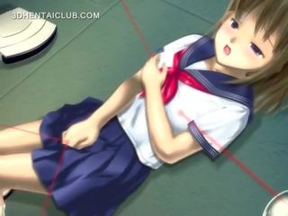 Anime cutie në shkollë uniformë masturbim pidh
