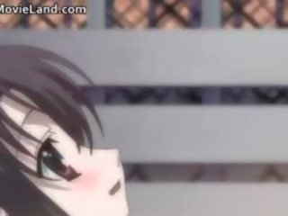 Onschuldig weinig anime brunette kindje part5