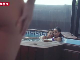 LETSDOEIT - sexually aroused Lesbian Teens Fuck In The Jacuzzi
