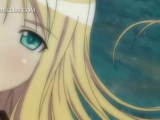 Blonde hentai girl rubbing her pussy gets fucked