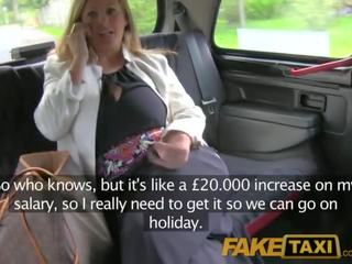 FakeTaxi Cock hungry big boobed MILF fucking her taxi driver
