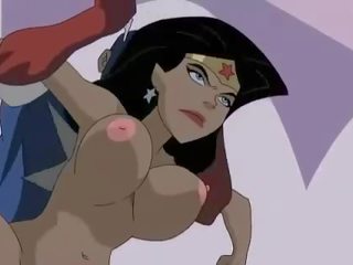 Superhero khiêu dâm ngạc nhiên người phụ nữ vs captain mỹ