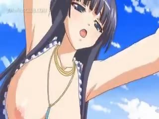 Na zewnątrz hardcore pieprzyć scena z anime nastolatka seks lalka