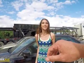 Roadside - pikants latina fucks a liels peter līdz bezmaksas viņai automašīna