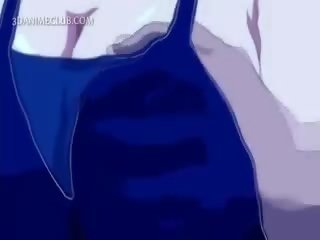 Drie geil studs neuken een schattig anime onder water-