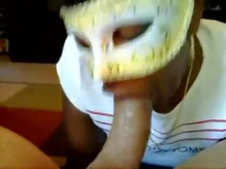 Masked ebony from BlacksCrush.com loves white dick
